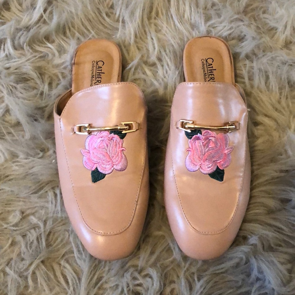 Tan beige mules